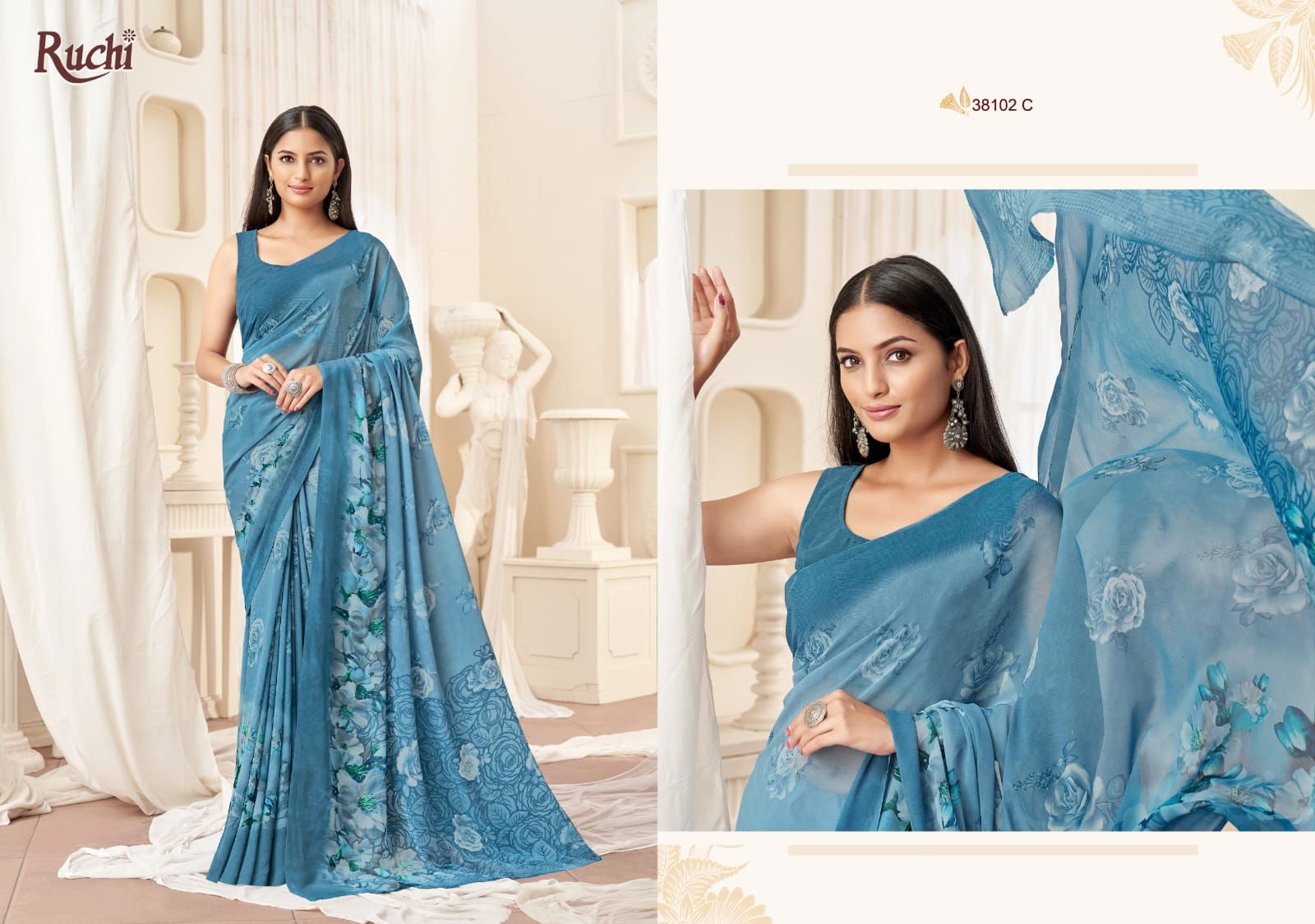 Ragaa Georgette Vol 16 By Ruchi Daily Wear Sarees Exporters In India